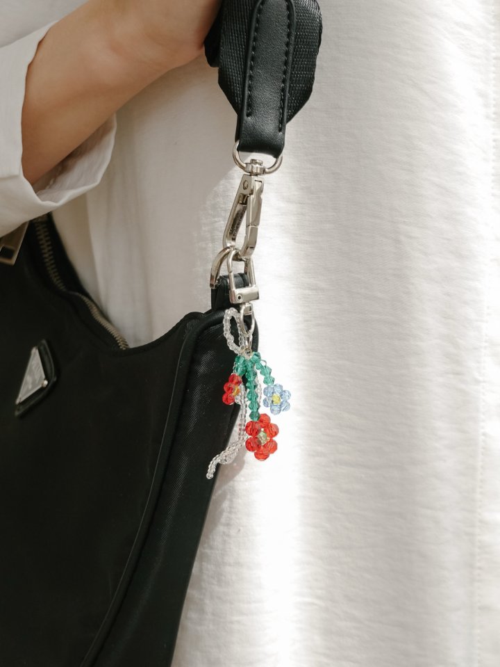 Eeiitt - Korean Women Fashion - #womensfashion - Shopee Red Flower Keyring - 10