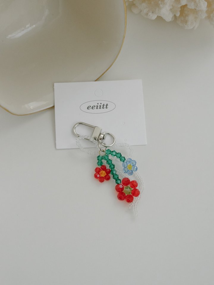 Eeiitt - Korean Women Fashion - #womensfashion - Shopee Red Flower Keyring - 8