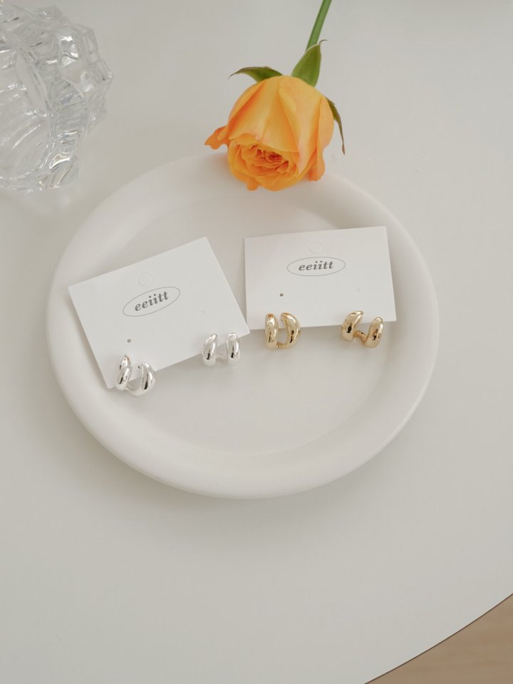 Eeiitt - Korean Women Fashion - #womensfashion - Crabby Two-Line Earrings - 12