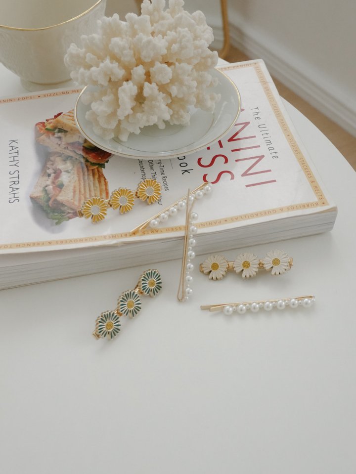 Eeiitt - Korean Women Fashion - #womensfashion - Mayu Sunflower Pearl Hairpin - 11