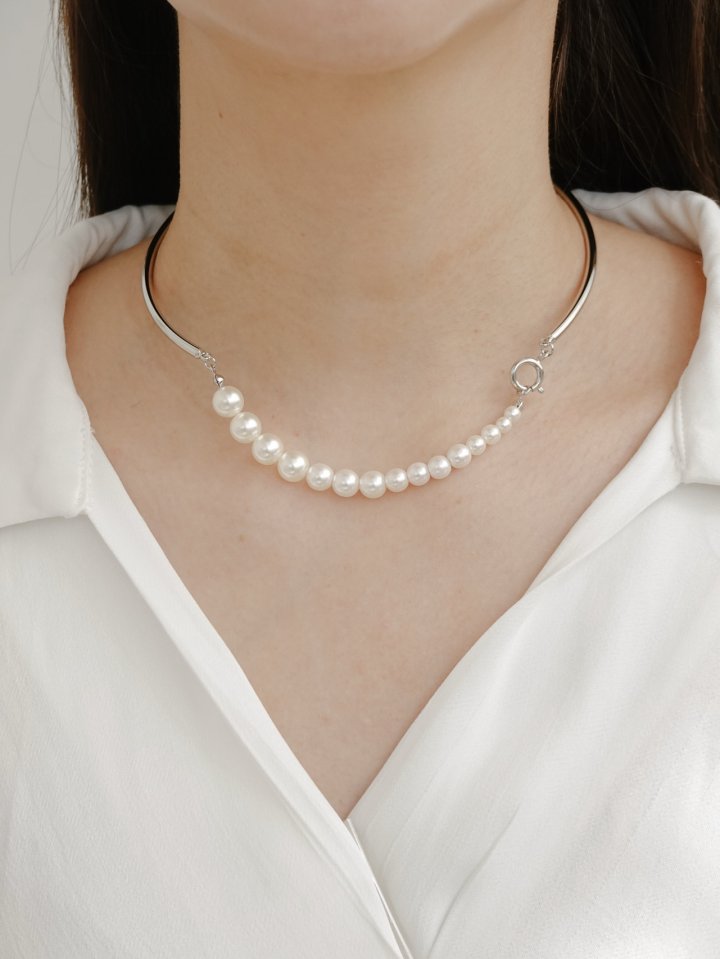 Eeiitt - Korean Women Fashion - #womensfashion - Henrine Ring Pearl Necklace
