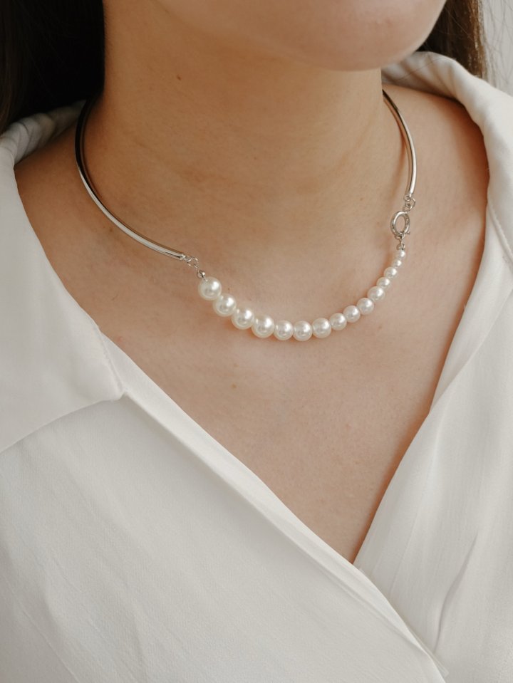 Eeiitt - Korean Women Fashion - #womensfashion - Henrine Ring Pearl Necklace - 9