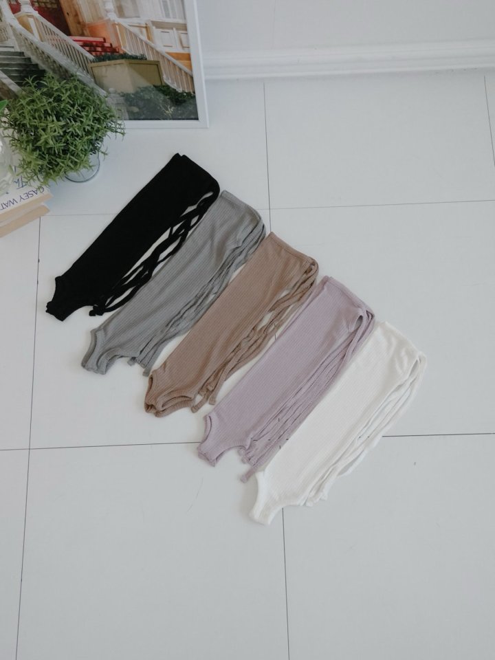 Eeiitt - Korean Women Fashion - #womensfashion - Tencel Warmer Ribbon Leg Warmer - 8