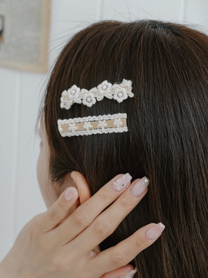Eeiitt - Korean Women Fashion - #womensfashion - Shirring Flower Cotton Hairpin - 5