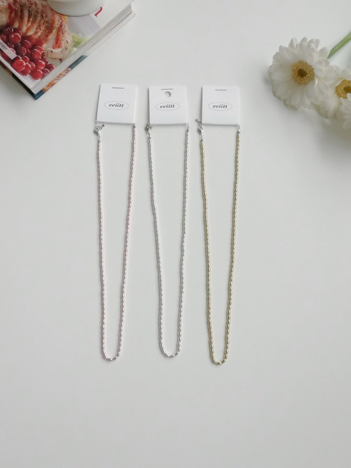Eeiitt - Korean Women Fashion - #womensfashion - Kiko Surgical Color Necklace - 11