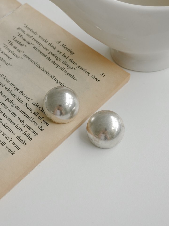 Eeiitt - Korean Women Fashion - #womensfashion - Dron The Round Bold Earrings - 2