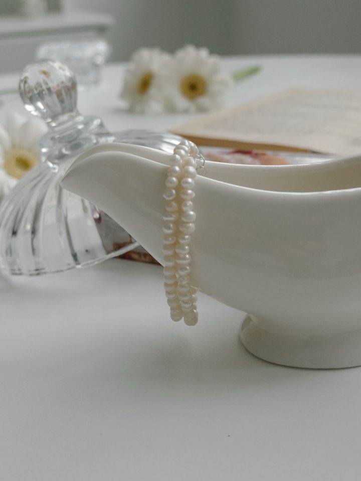 Eeiitt - Korean Women Fashion - #momslook - Evian Freshwater Pearl Necklace - 4