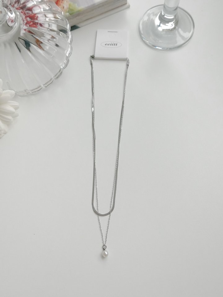 Eeiitt - Korean Women Fashion - #womensfashion - Velty Surgical Layered Pearl Necklace - 8