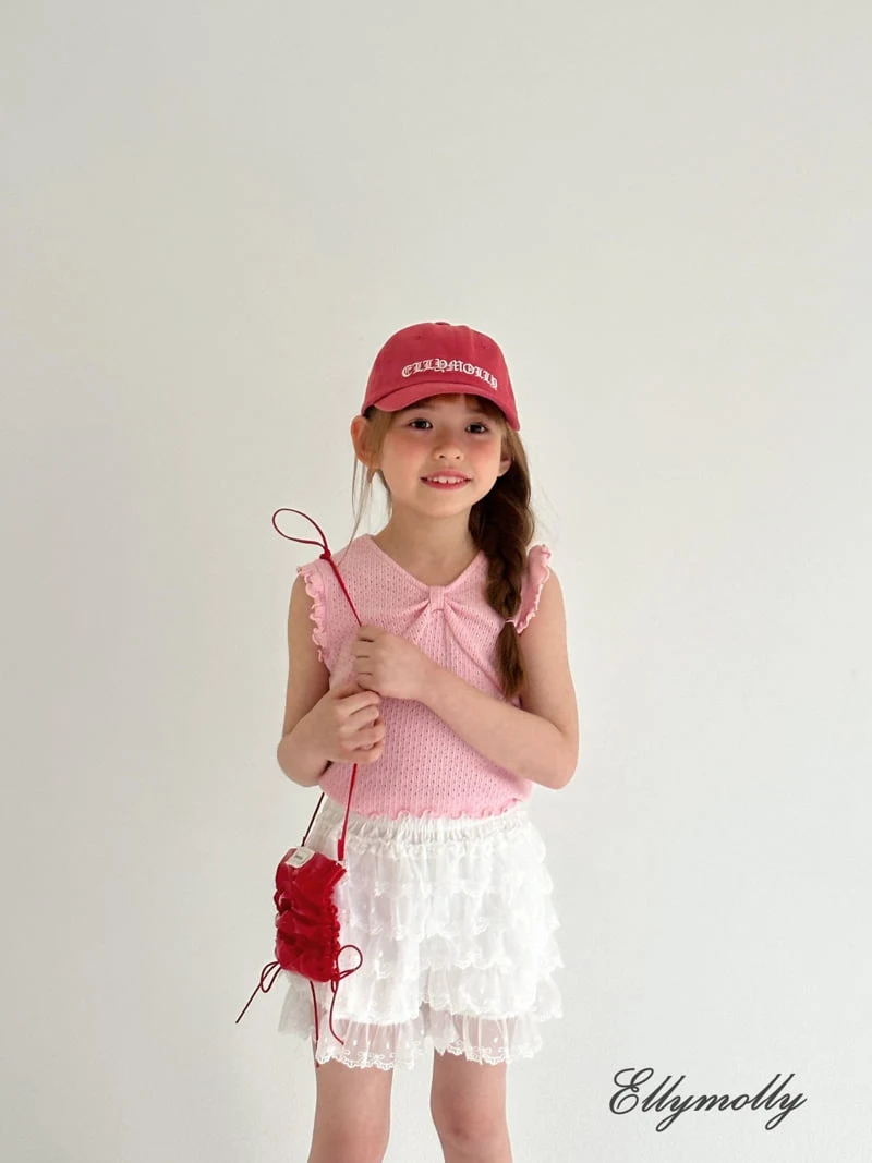 Ellymolly - Korean Children Fashion - #Kfashion4kids - Punching Ribbon Frill Tee - 8