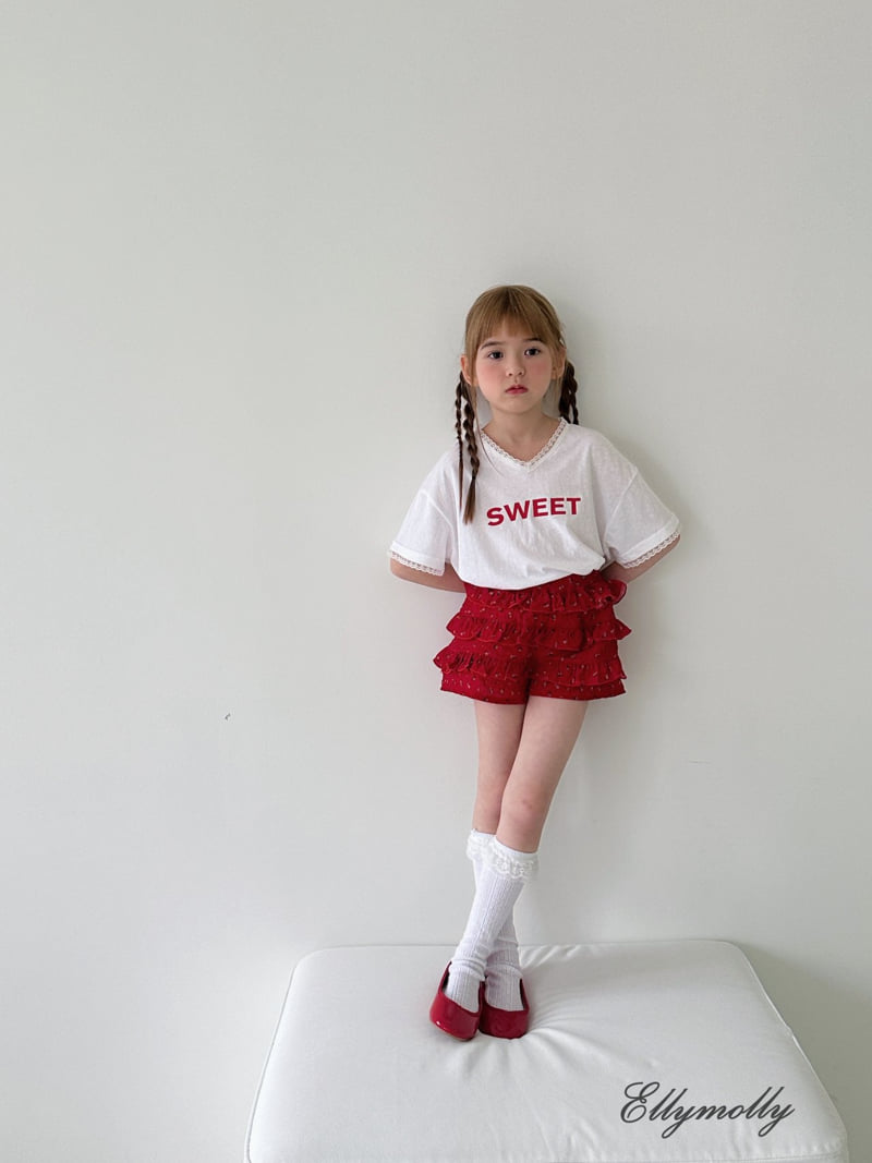 Ellymolly - Korean Children Fashion - #childofig - Sweet V-neck Tee - 12