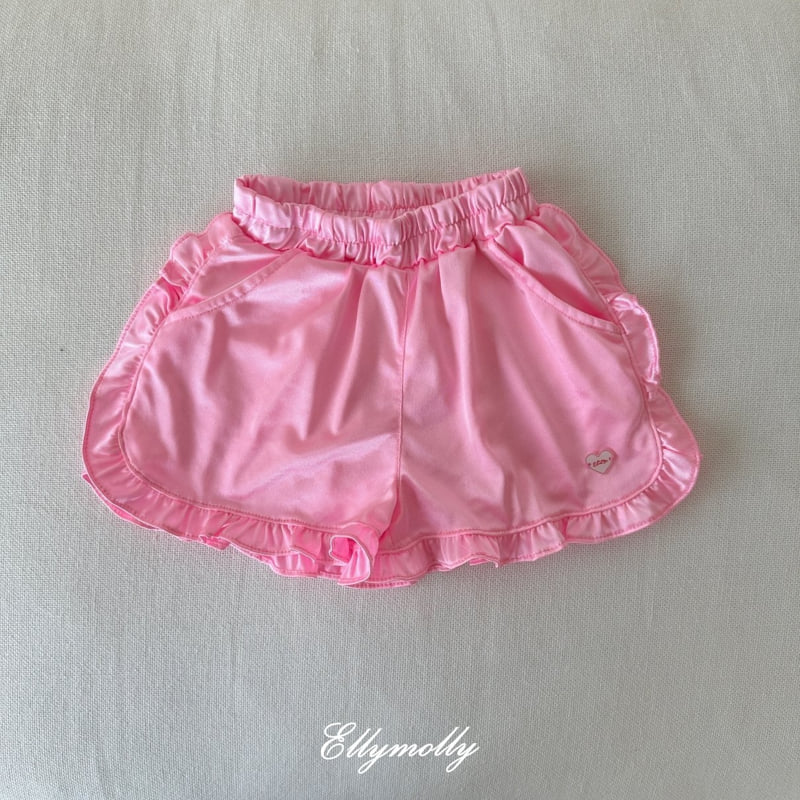 Ellymolly - Korean Children Fashion - #childrensboutique - Glossy Frill Pants - 3