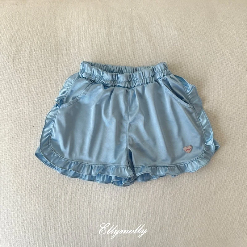 Ellymolly - Korean Children Fashion - #childrensboutique - Glossy Frill Pants - 4