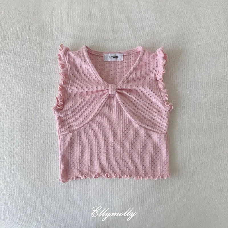 Ellymolly - Korean Children Fashion - #discoveringself - Punching Ribbon Frill Tee - 3