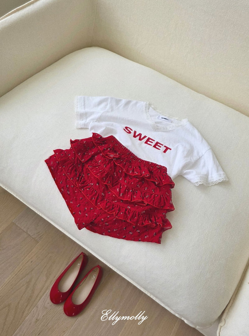 Ellymolly - Korean Children Fashion - #fashionkids - Rose Ruffle Pants - 8