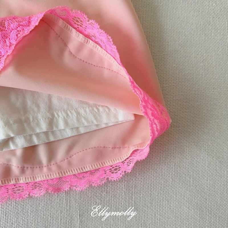 Ellymolly - Korean Children Fashion - #fashionkids - Two-tone Lace Skirt - 5