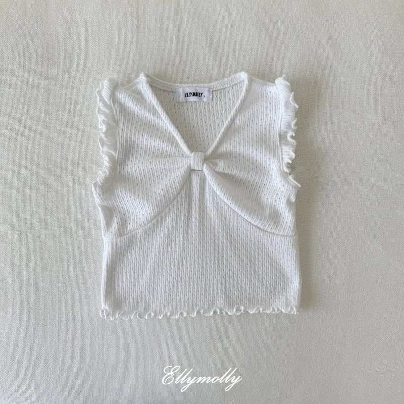 Ellymolly - Korean Children Fashion - #discoveringself - Punching Ribbon Frill Tee - 4