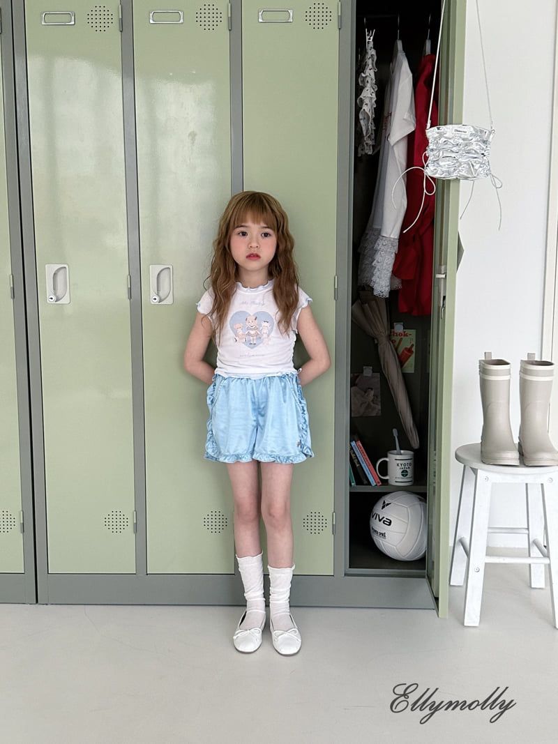 Ellymolly - Korean Children Fashion - #kidsshorts - Mimi Shirring Tee - 9