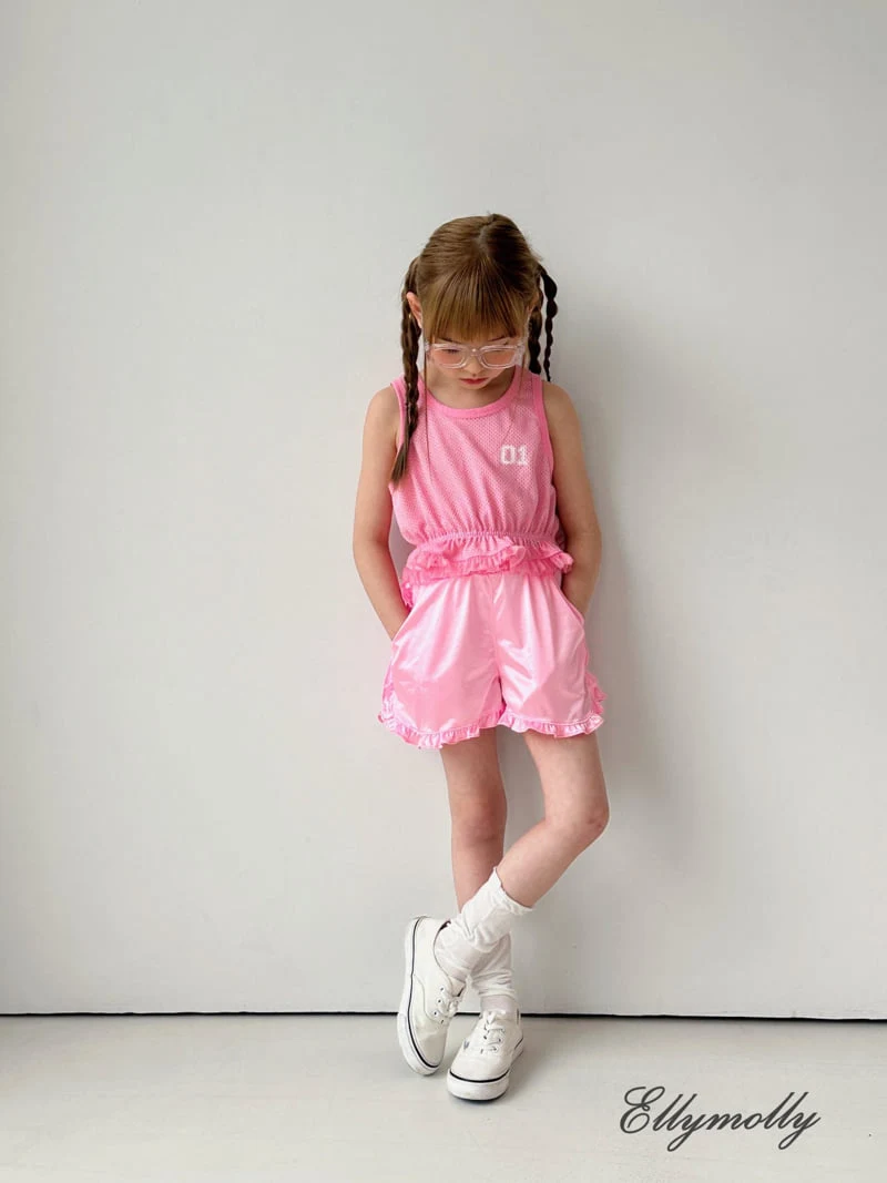 Ellymolly - Korean Children Fashion - #kidsshorts - Glossy Frill Pants - 7