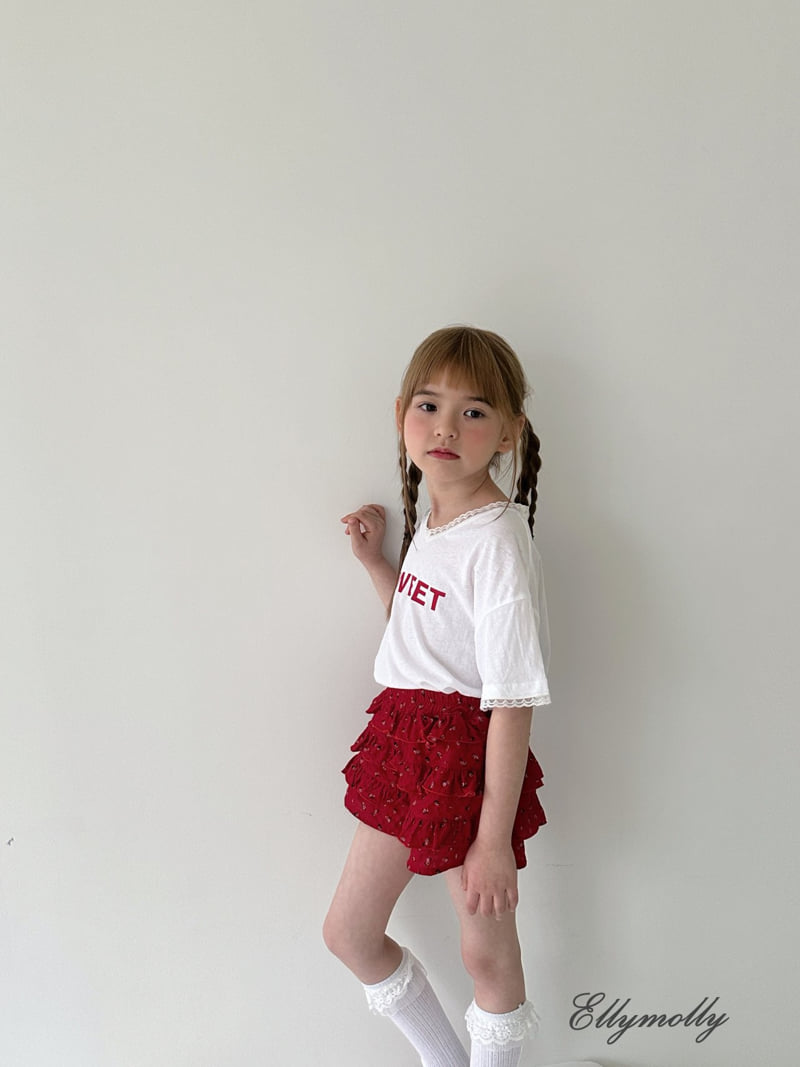Ellymolly - Korean Children Fashion - #kidsstore - Sweet V-neck Tee - 12