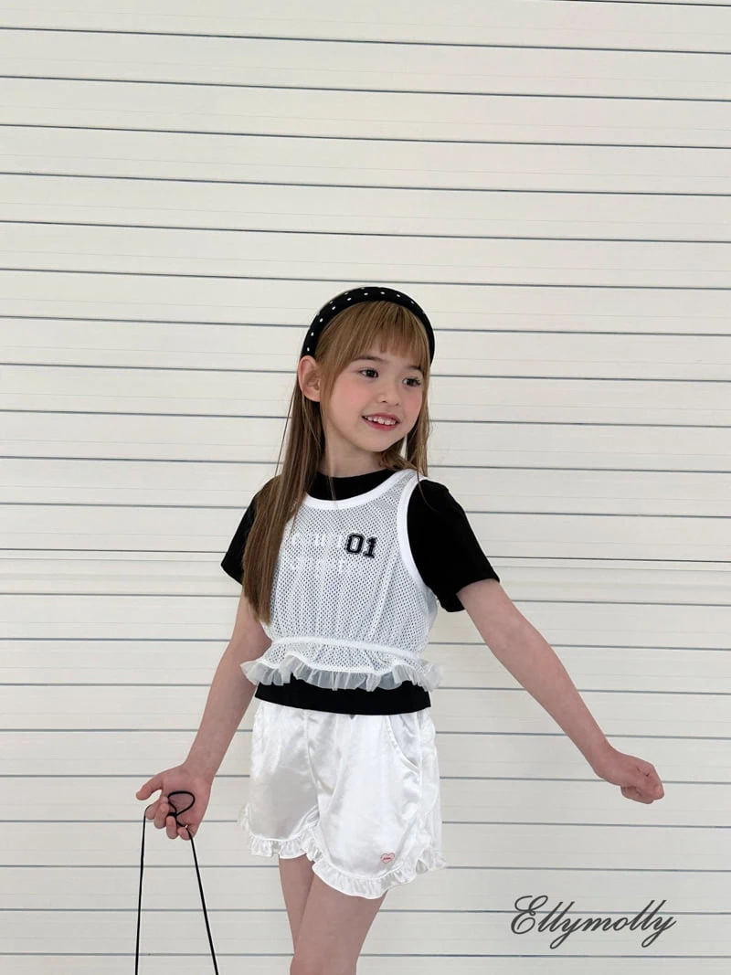 Ellymolly - Korean Children Fashion - #kidsstore - Glossy Frill Pants - 8