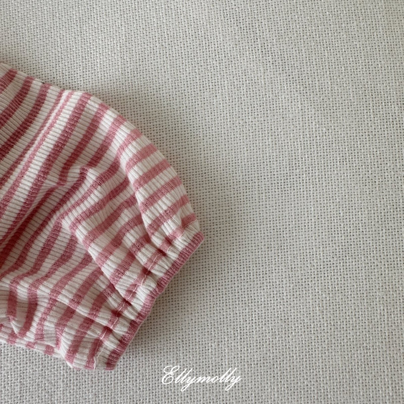 Ellymolly - Korean Children Fashion - #kidzfashiontrend - Frill Stripe Long Sleeve Tee - 7