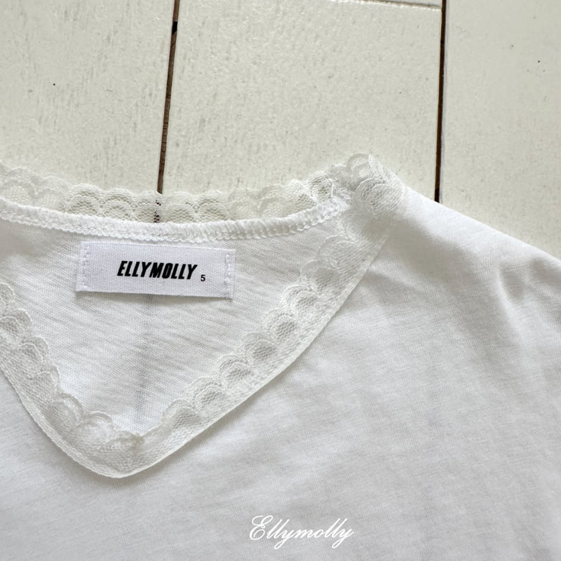 Ellymolly - Korean Children Fashion - #magicofchildhood - Sweet V-neck Tee - 8