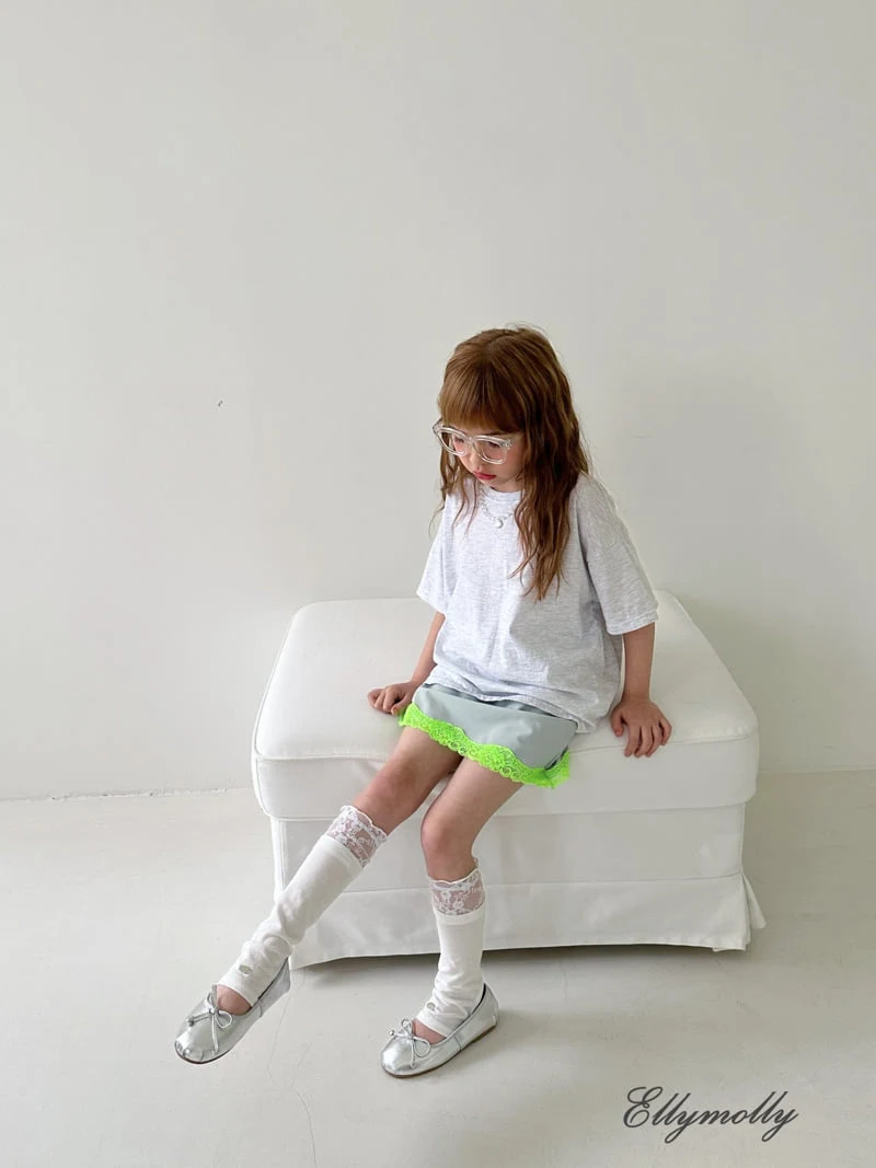 Ellymolly - Korean Children Fashion - #magicofchildhood - Two-tone Lace Skirt - 11