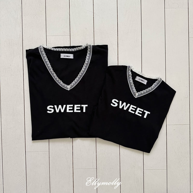 Ellymolly - Korean Children Fashion - #minifashionista - Sweet V-neck Tee - 3
