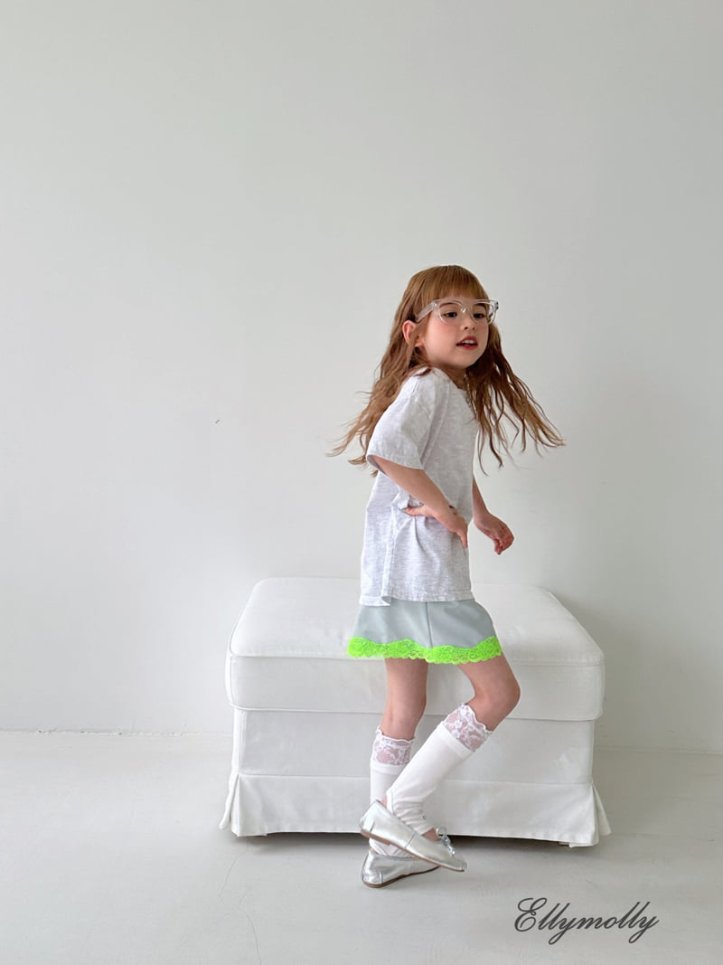 Ellymolly - Korean Children Fashion - #minifashionista - Two-tone Lace Skirt - 12