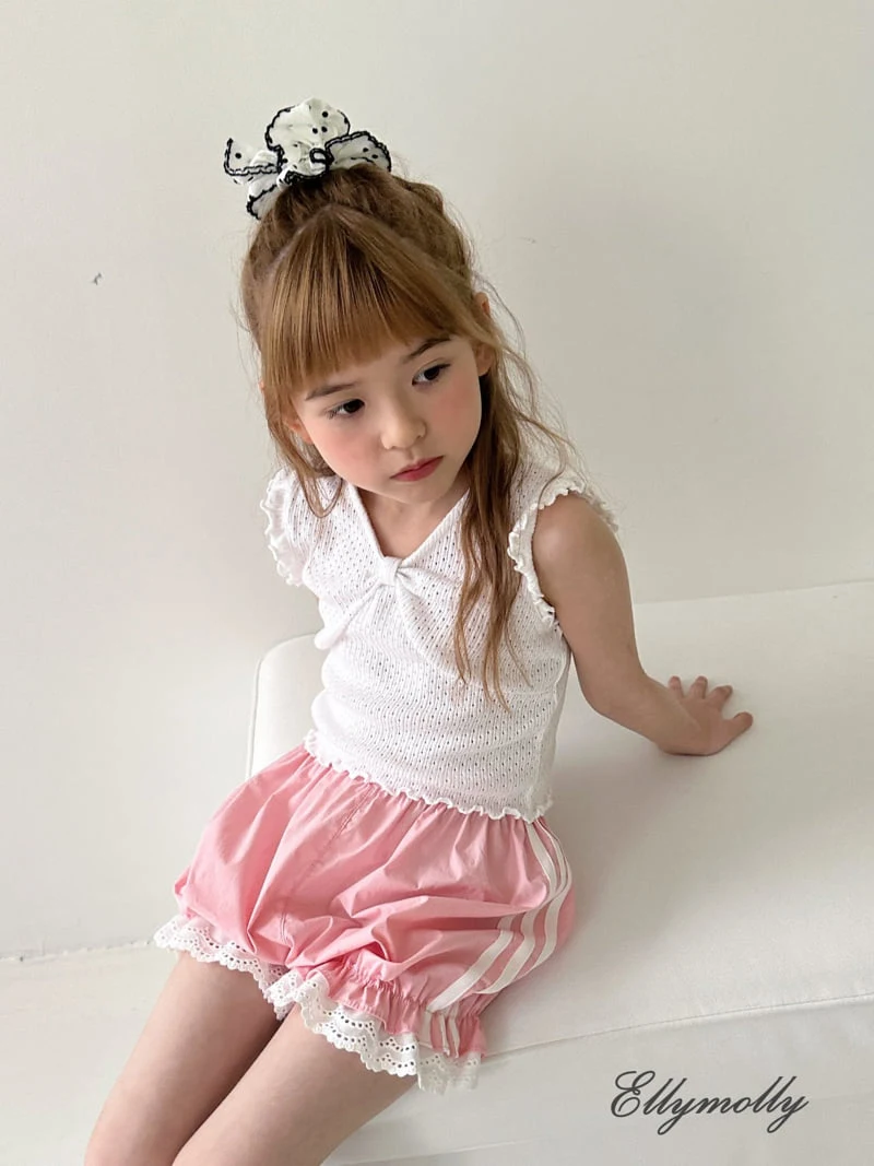 Ellymolly - Korean Children Fashion - #minifashionista - Punching Ribbon Frill Tee - 11
