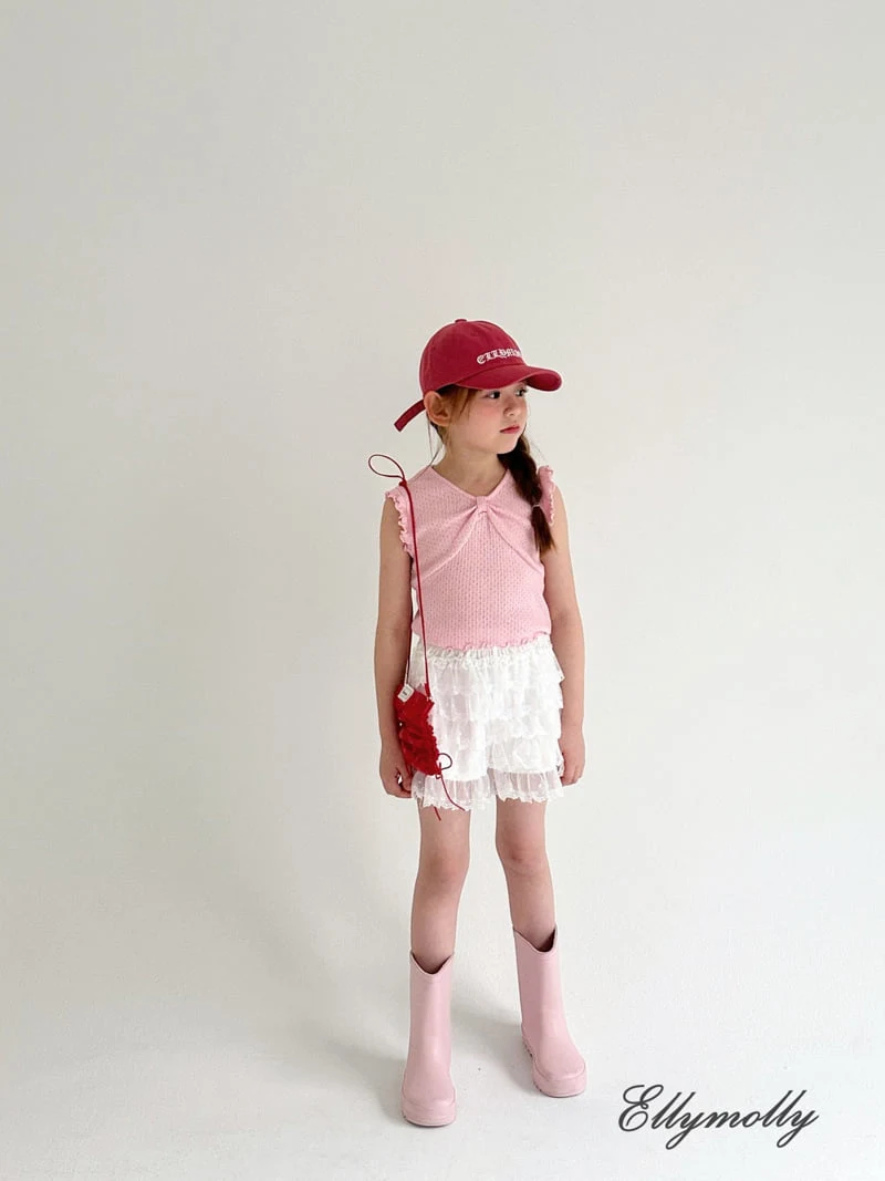 Ellymolly - Korean Children Fashion - #prettylittlegirls - Punching Ribbon Frill Tee - 12