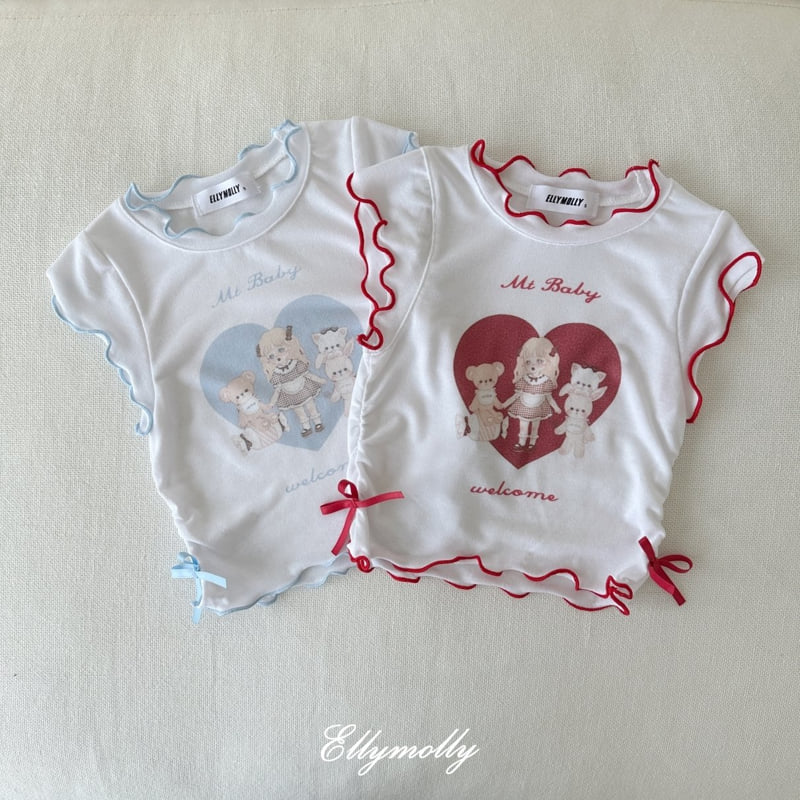 Ellymolly - Korean Children Fashion - #todddlerfashion - Mimi Shirring Tee