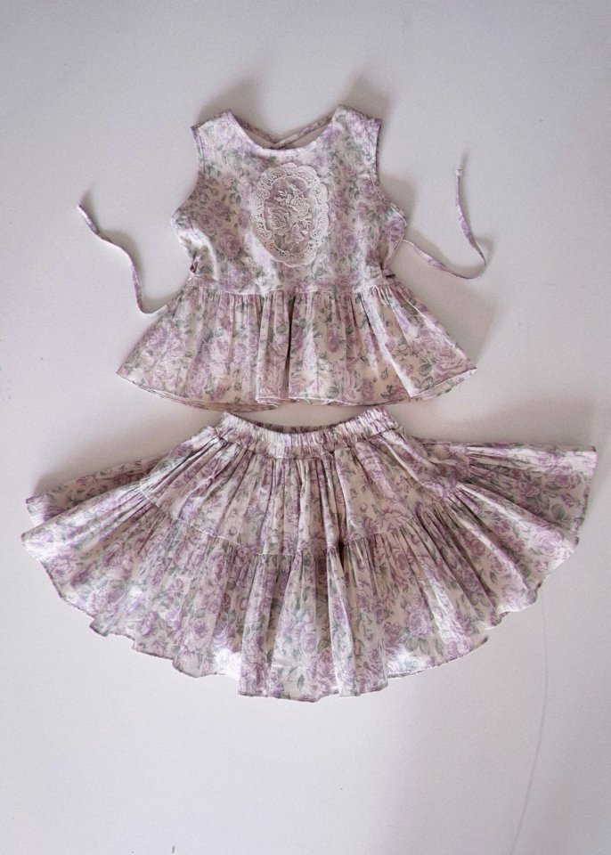 Eugenie Candies - Korean Children Fashion - #fashionkids - U Purple Set - 5