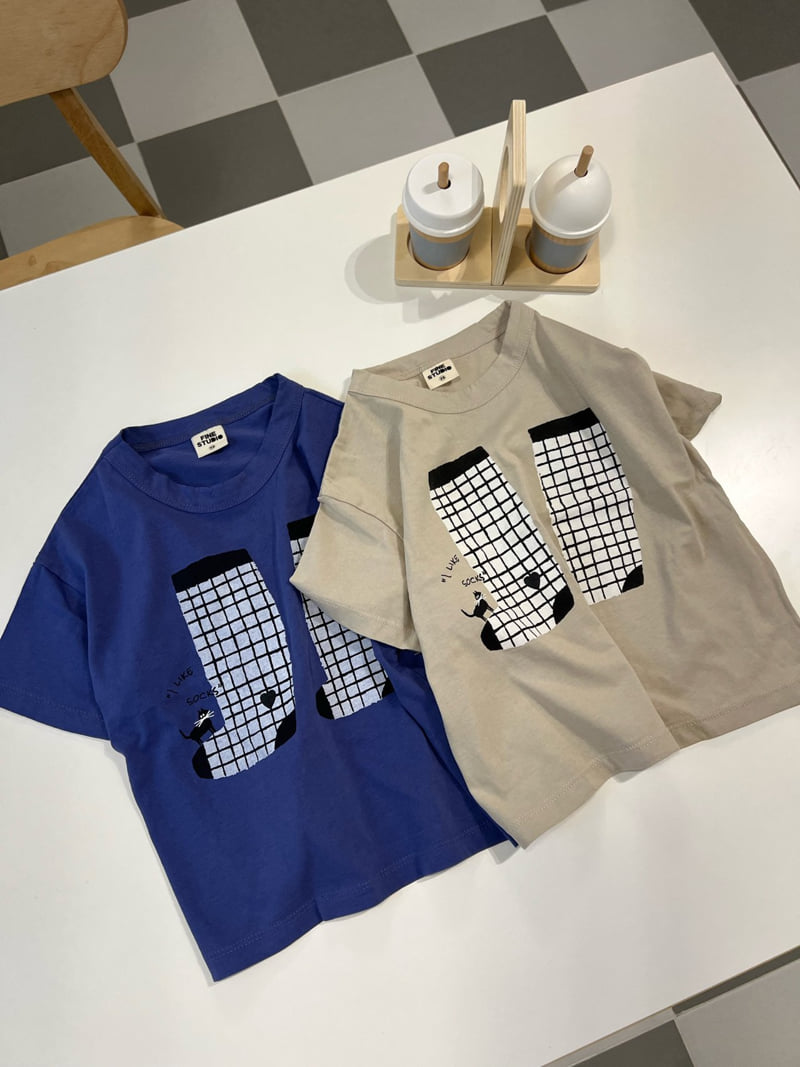Fine-Studio - Korean Children Fashion - #littlefashionista - Socks Short Sleeve Tee - 3