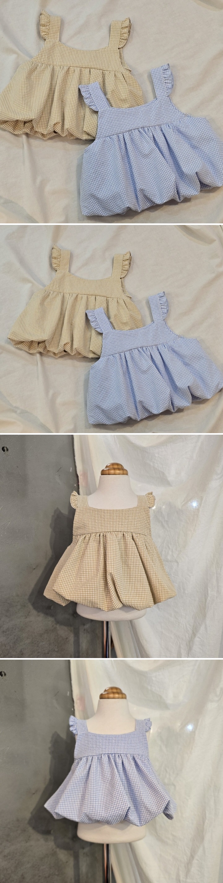 Flower J - Korean Children Fashion - #magicofchildhood - Check Pumpkin Blouse
