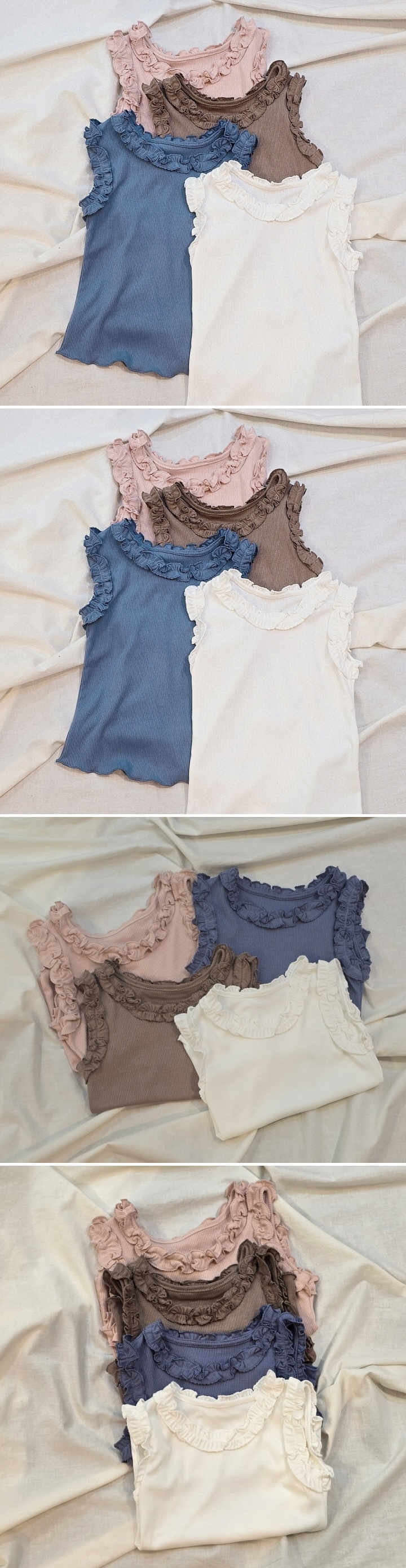 Flower J - Korean Children Fashion - #minifashionista - Frill Sleeveless