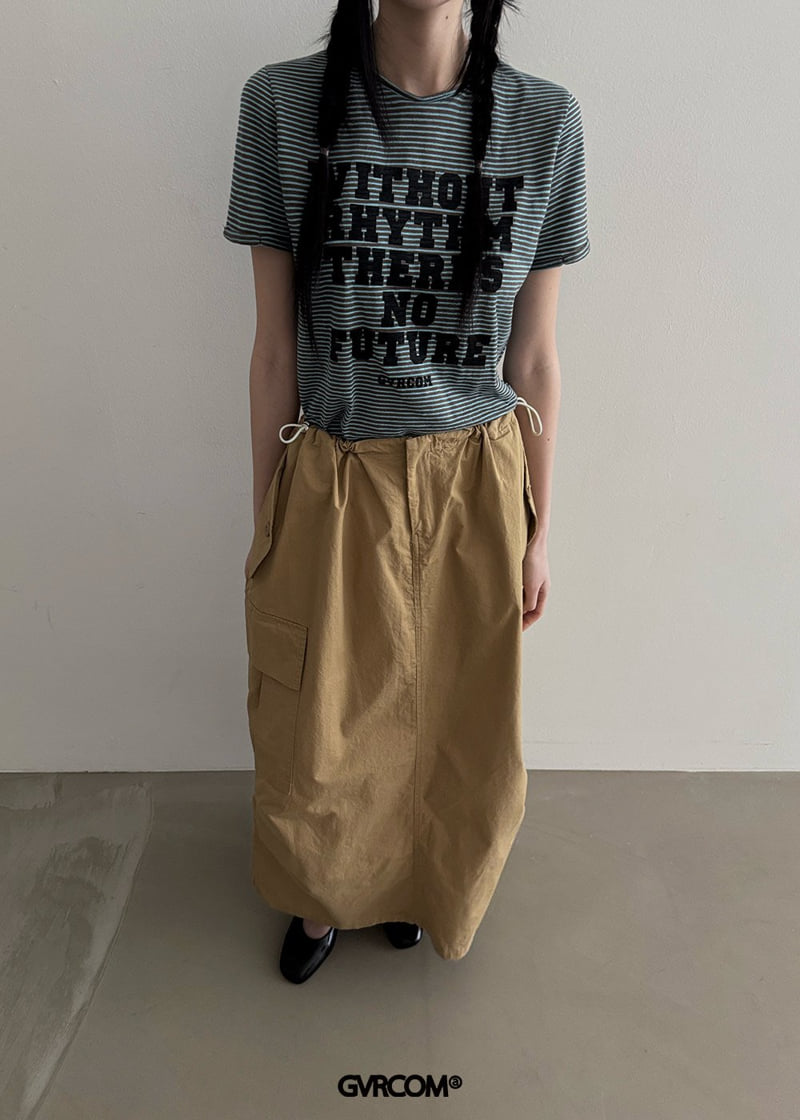Gavara Market - Korean Women Fashion - #womensfashion - With Stripe Short Sleeve Tee - 4