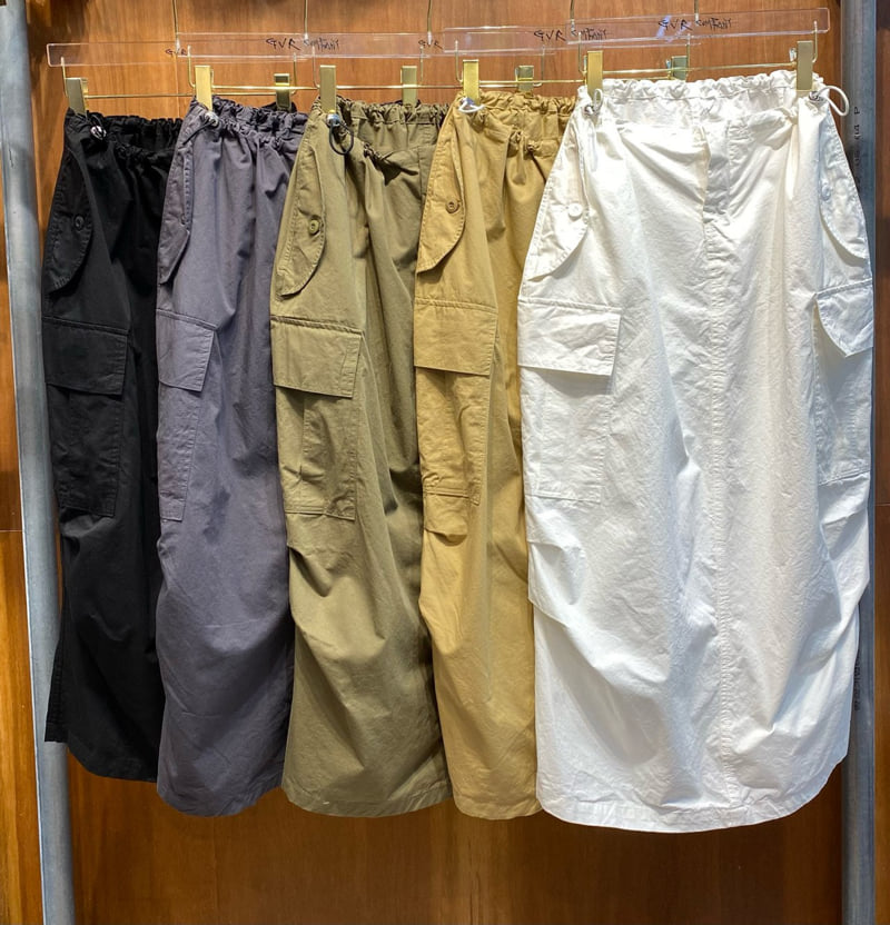Gavara Market - Korean Women Fashion - #momslook - Fair String Cargo Skirt