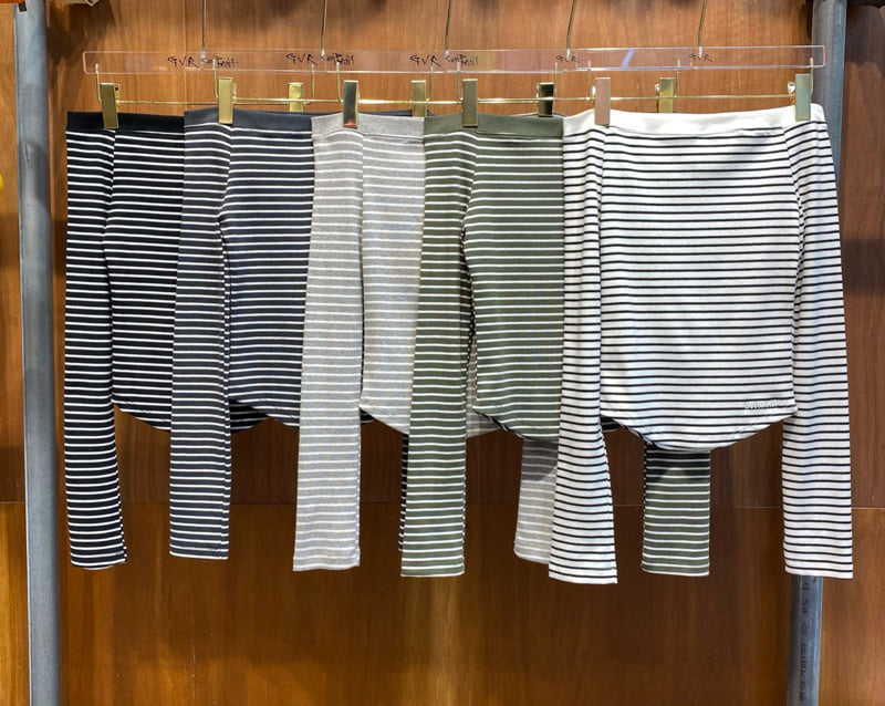 Gavara Market - Korean Women Fashion - #momslook - Teeny Off Stripe Tee