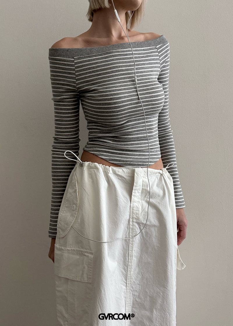 Gavara Market - Korean Women Fashion - #momslook - Teeny Off Stripe Tee - 11