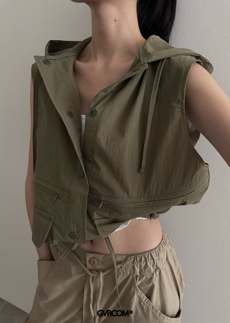 Gavara Market - Korean Women Fashion - #momslook - Luv Hooded Vest - 7