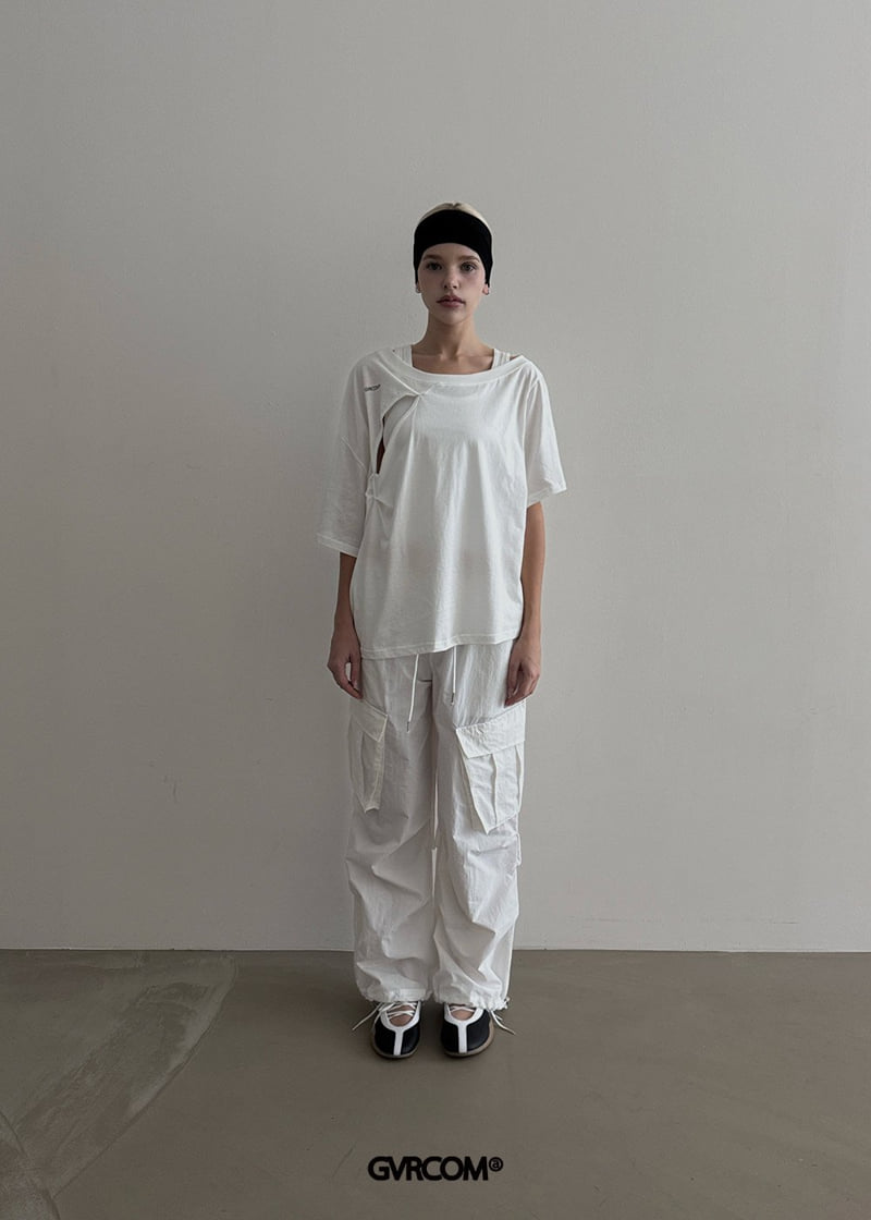 Gavara Market - Korean Women Fashion - #momslook - Cut-Off Short Sleeve Tee - 9