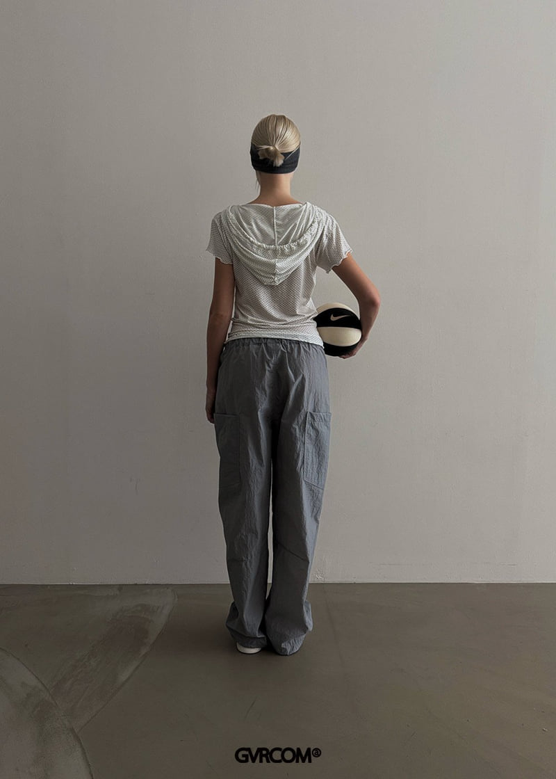 Gavara Market - Korean Women Fashion - #restrostyle - Dotcal Hood Short Sleeve Tee - 3