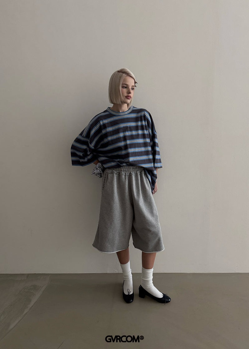 Gavara Market - Korean Women Fashion - #shopsmall - Fifths Box Stripe Tee - 7