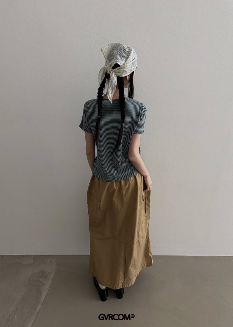Gavara Market - Korean Women Fashion - #womensfashion - With Stripe Short Sleeve Tee - 3