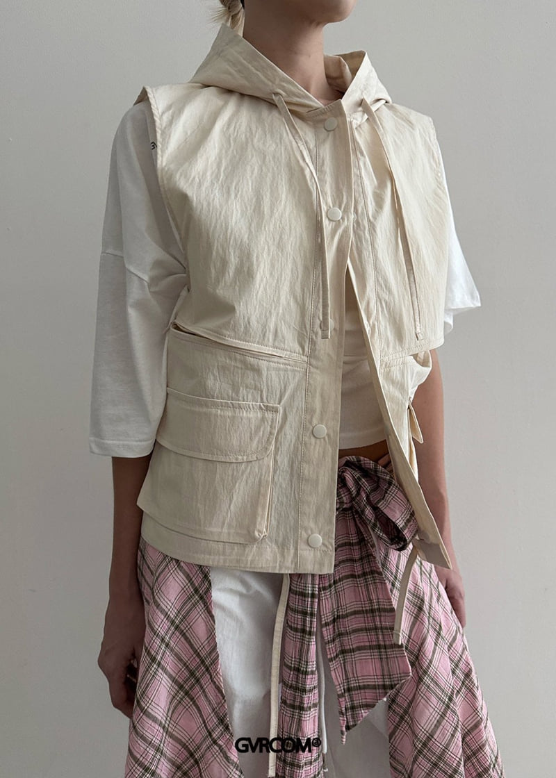 Gavara Market - Korean Women Fashion - #womensfashion - Luv Hooded Vest - 6