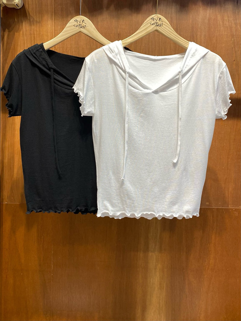 Gavara Market - Korean Women Fashion - #womensfashion - Lowcal Hood Short Sleeve Tee