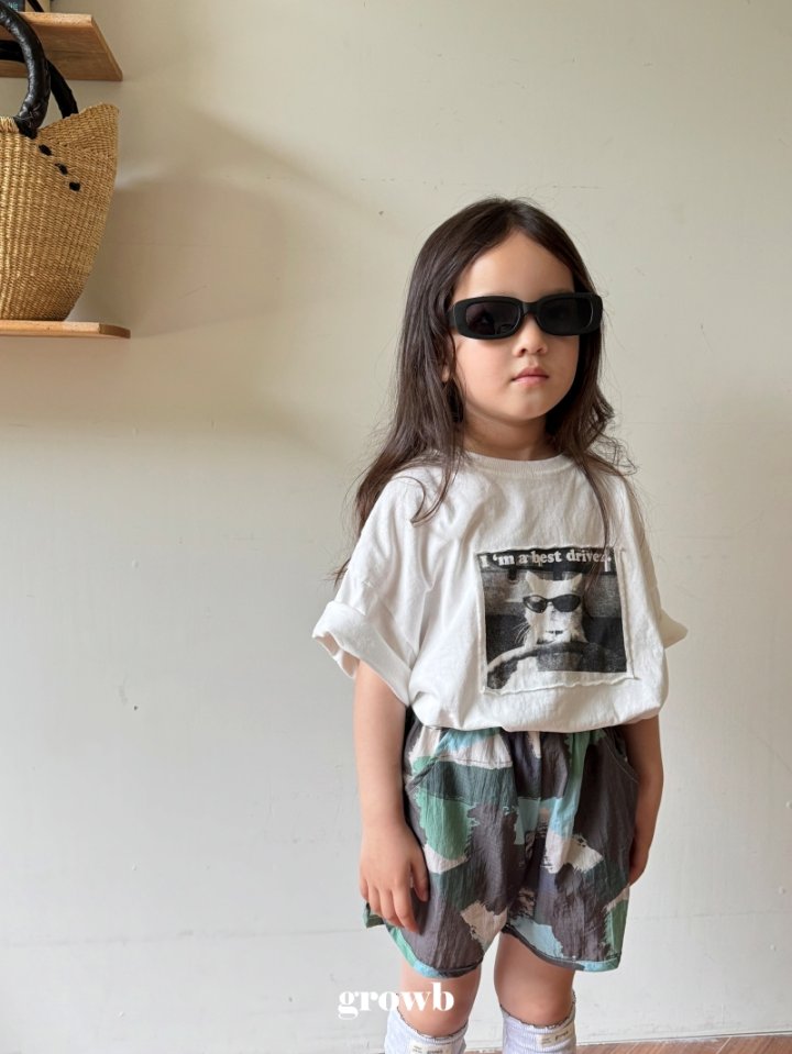 Grow B - Korean Children Fashion - #kidsshorts - Driver Tee