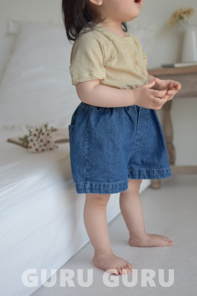 Guru Guru - Korean Baby Fashion - #babyfashion - Denim Shorts - 11
