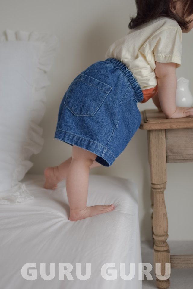 Guru Guru - Korean Baby Fashion - #smilingbaby - Denim Shorts - 7